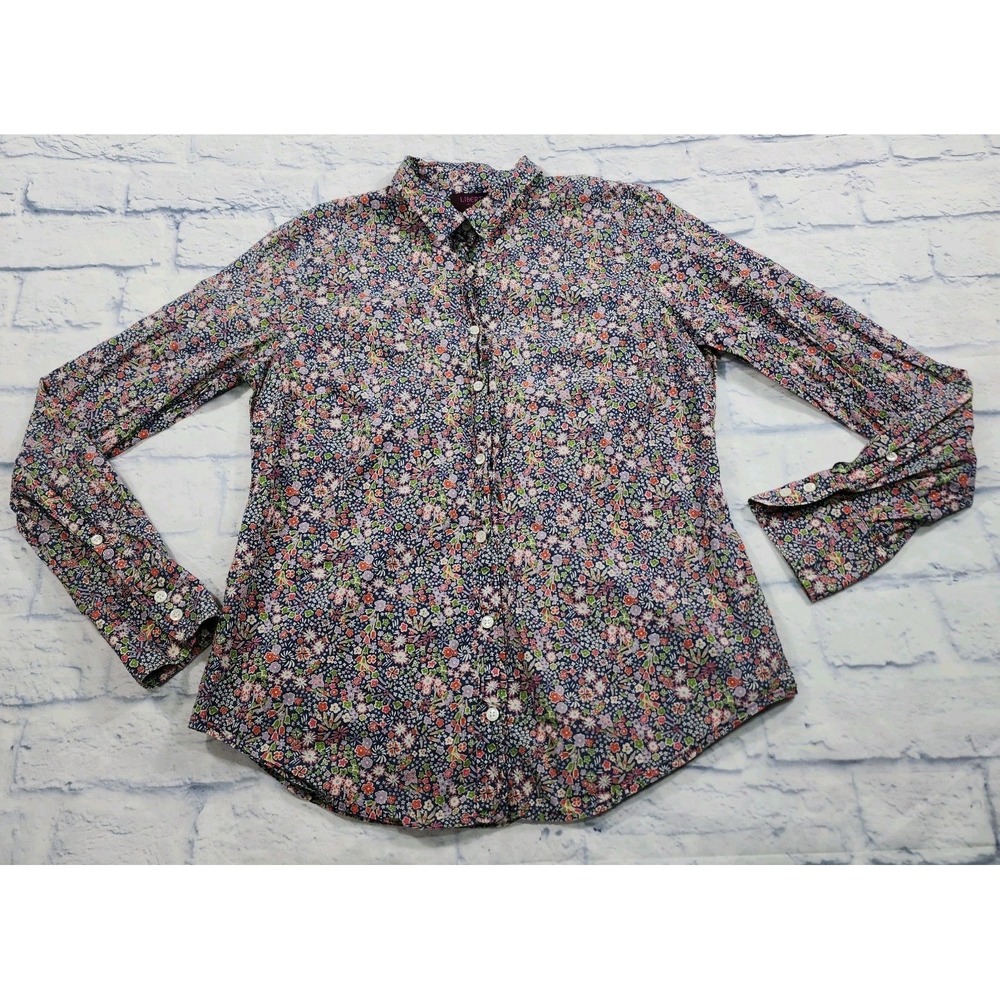 J. Crew x Liberty WOMENS SIZE 8 Elderberry Floral Button Up Shirt